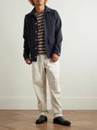 S.N.S Herning - Radial Textured Virgin Wool Jacket - Blue