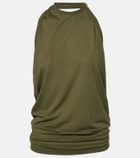 Balenciaga Draped cotton-blend top