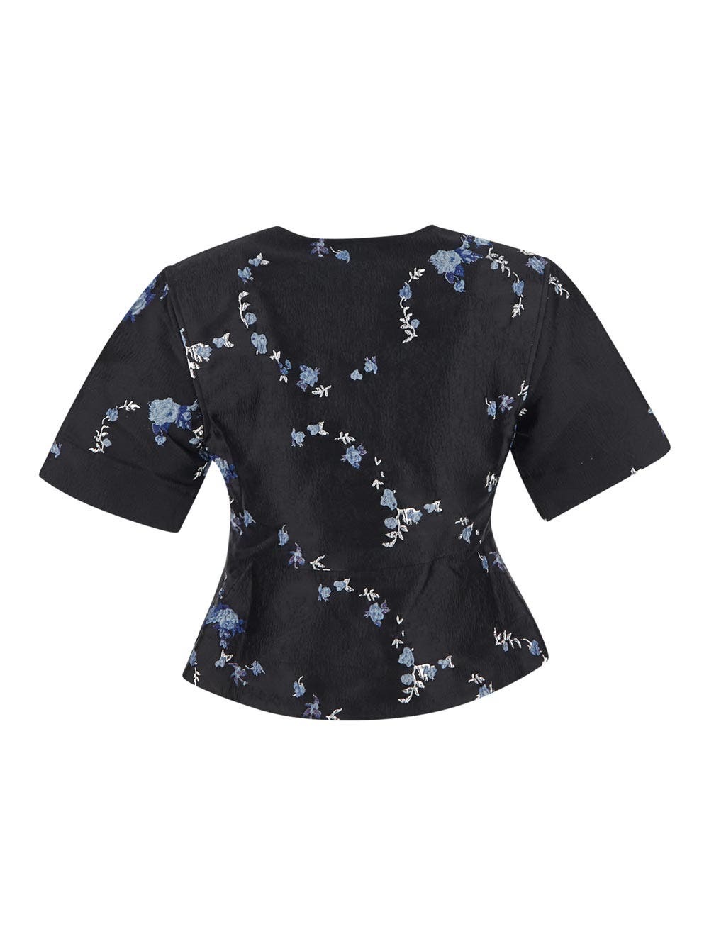 Ganni Floral Embroidered Top