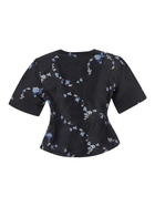 Ganni Floral Embroidered Top