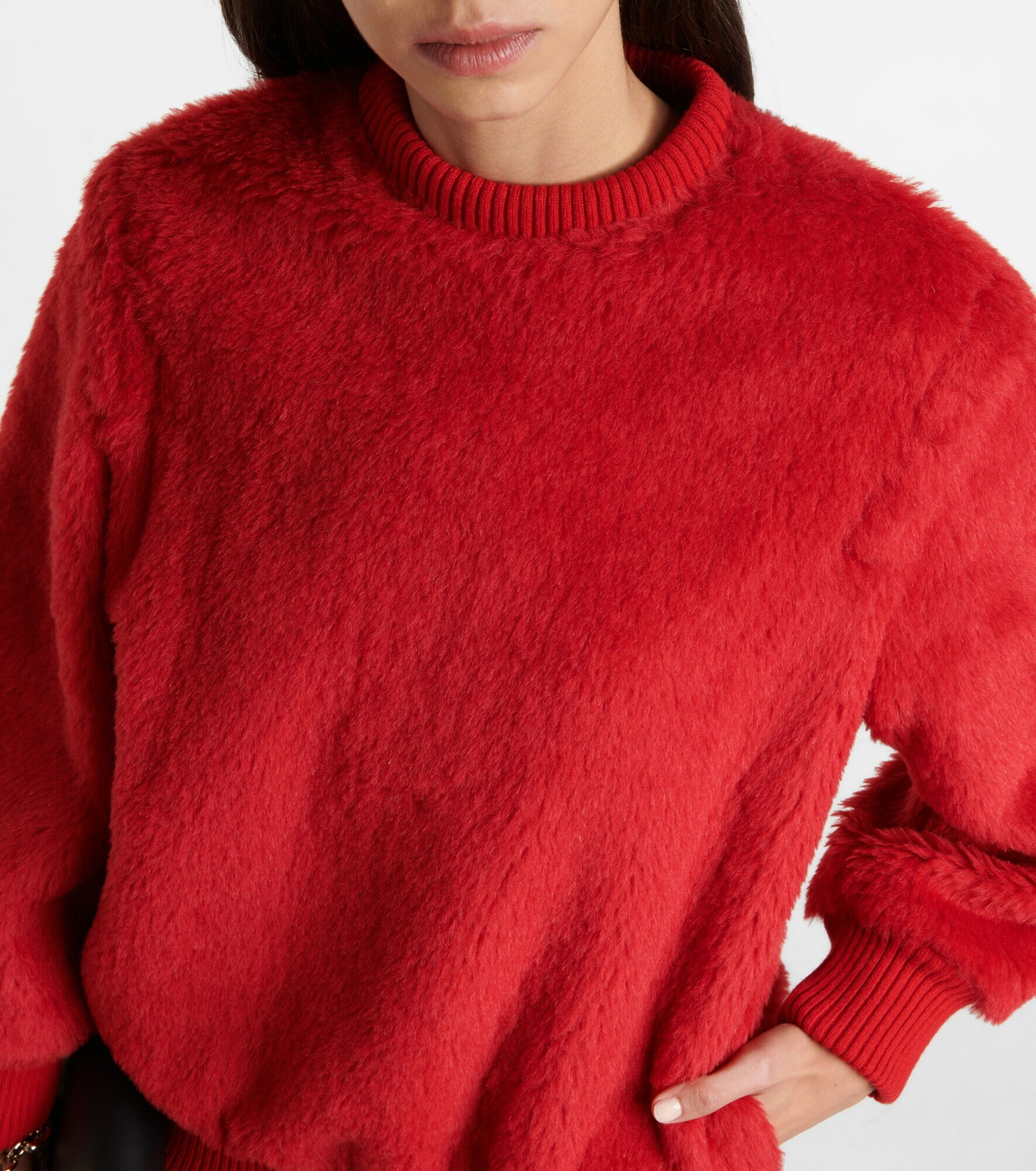 Max Mara - Carmine wool-blend teddy sweatshirt