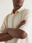 Auralee - Knitted Silk Polo Shirt - Neutrals