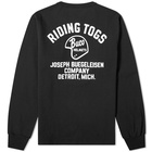 The Real McCoy's Men's Long Sleeve Buco Riding Togs T-Shirt in Black