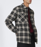Moncler Checked cotton flannel zip-up shirt
