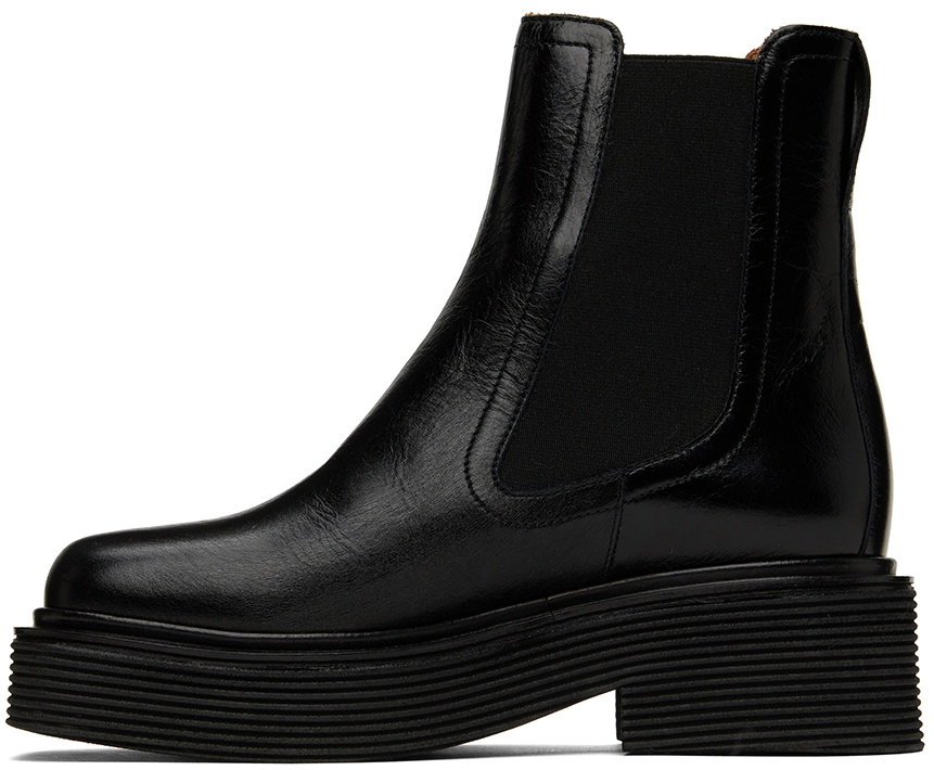 Marni Black Leather Chelsea Boots