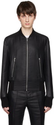 SAPIO Black Double Bomber Jacket