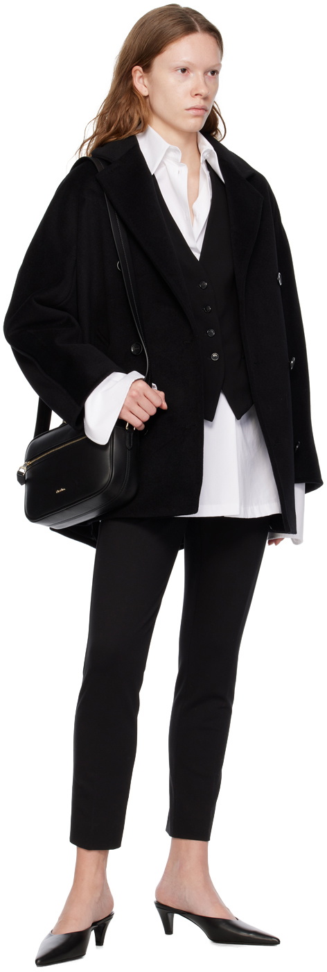 Max Mara Black Rebus Coat Max Mara