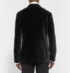 Berluti - Black Unstructured Double-Breasted Velvet Blazer - Men - Black