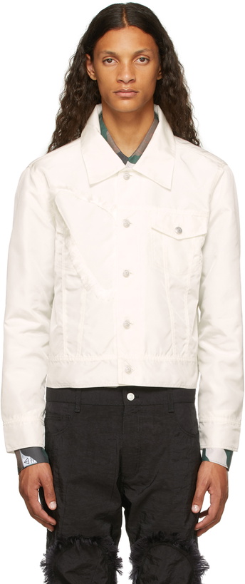 Photo: Kanghyuk White Airbag Fringe Patch Jacket