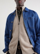 Frescobol Carioca - Minas Merino Wool Zip-Through Sweater - Neutrals
