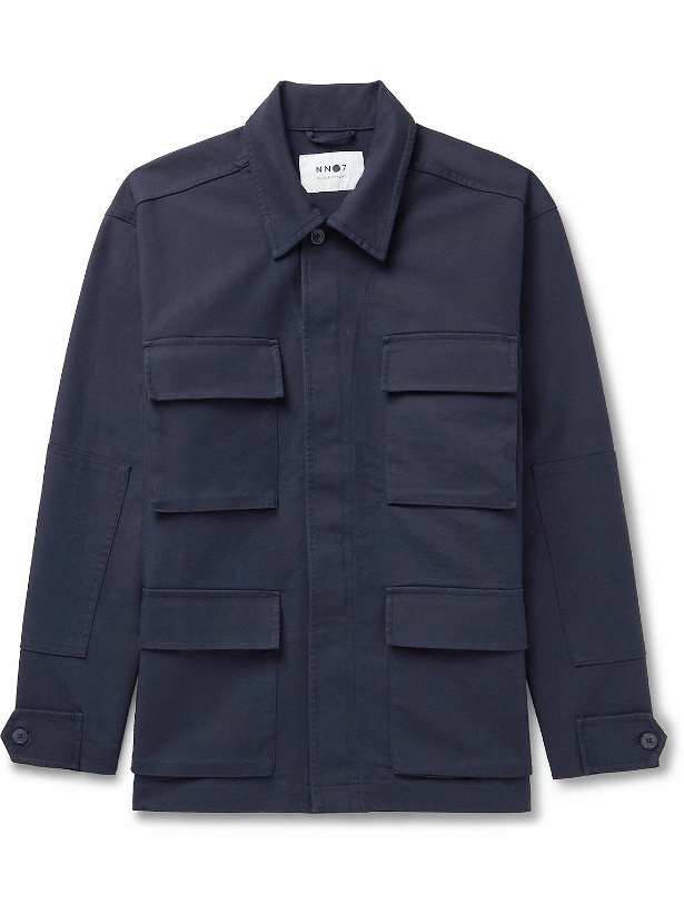 Photo: NN07 - Jarl Cotton-Blend Shirt Jacket - Blue