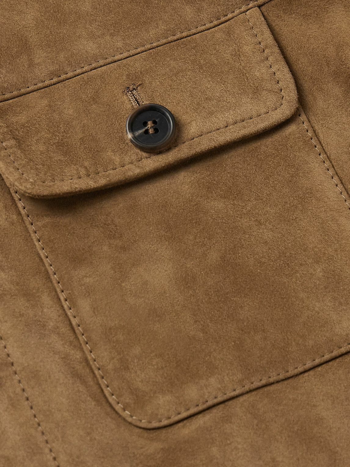 Sid Mashburn - Suede Overshirt - Brown