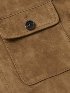 Sid Mashburn - Suede Overshirt - Brown