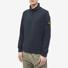 Stone Island Men's Garment Dyed Half Zip Sweat in Navy