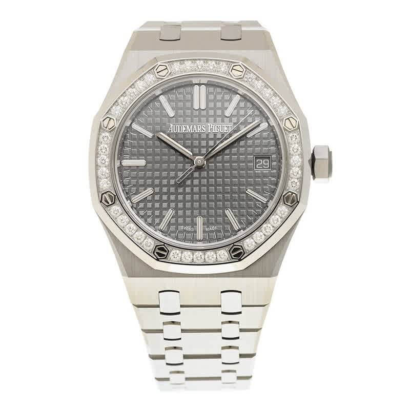 Audemars Piguet Royal Oak Automatic Diamond Grey Dial Unisex Watch 15551ST.ZZ.1356ST.06