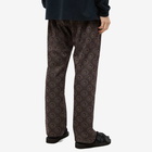 Needles Men's Poly Jacquard Patterned Track Pant in Brown