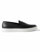 Manolo Blahnik - Ellis Full-Grain Leather Slip-On Sneakers - Black