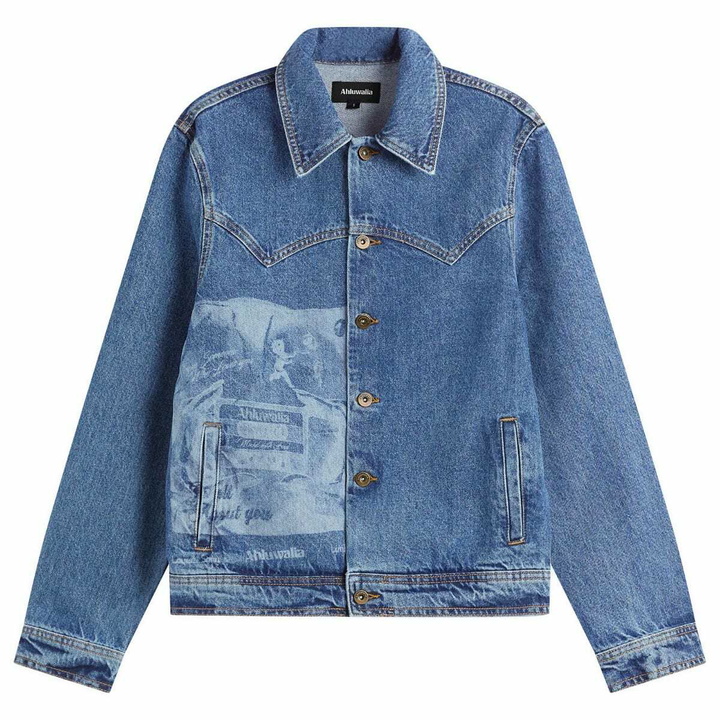 Photo: Ahluwalia Women's Laser Denim Jacket in Vintage Indigo Denim