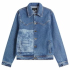 Ahluwalia Women's Laser Denim Jacket in Vintage Indigo Denim