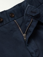 Thom Sweeney - Straight-Leg Cotton-Blend Twill Trousers - Blue