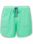 Nike Running - Stride Straight-Leg Mesh-Panelled Dri-FIT Ripstop Drawstring Shorts - Green