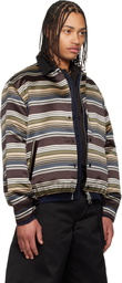 sacai Multicolor Horizontal Stripe Blouson Bomber Jacket