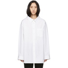 Balenciaga White Swing Collar Shirt