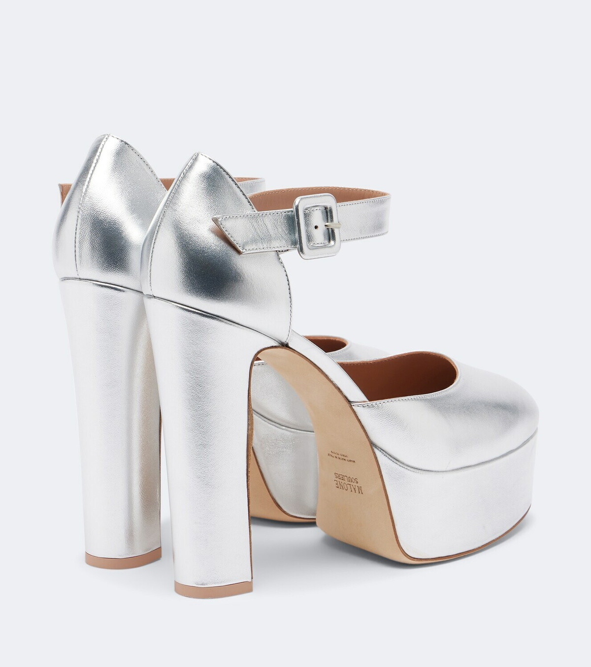 Malone Souliers Leila metallic leather platform sandals