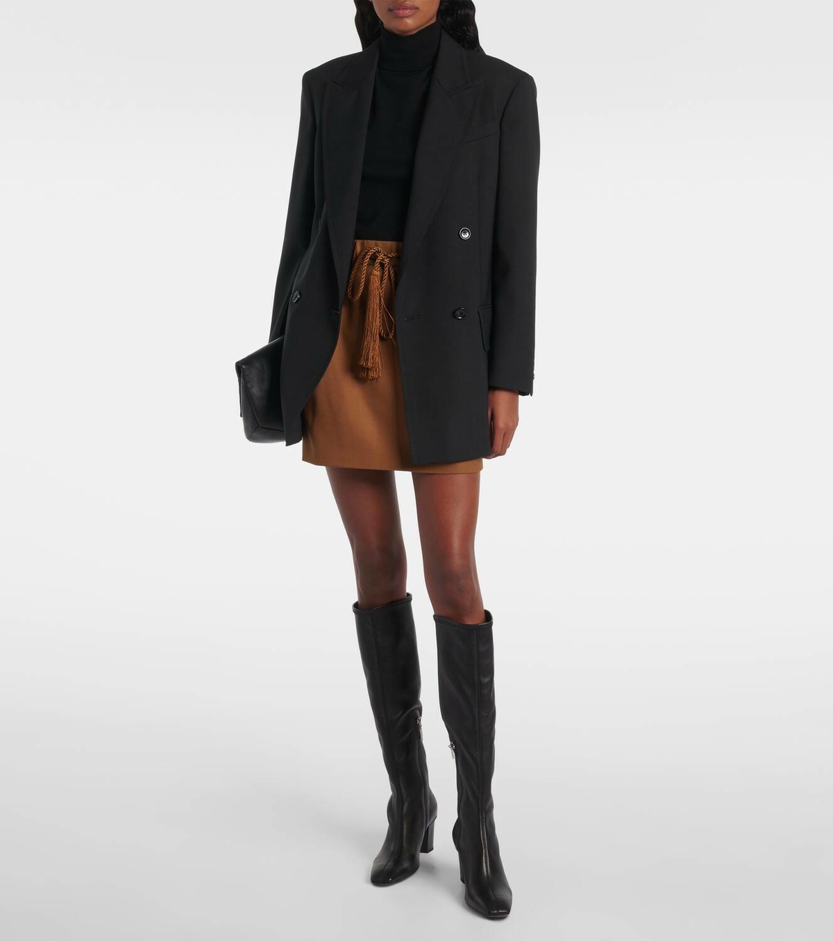Max Mara Stretchy leather knee-high boots