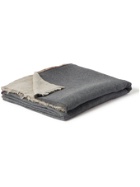 RD.LAB - Tubo Fringed Two-Tone Linen, Cashmere and Silk-Blend Throw