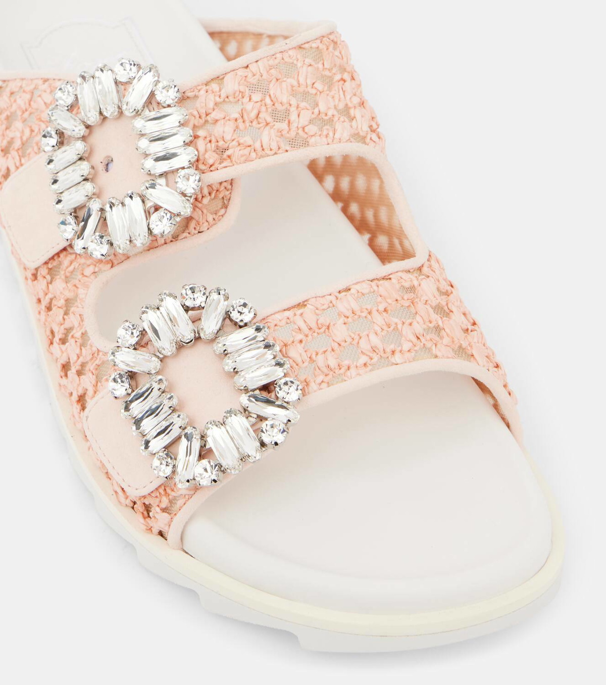 【関税込み】ROGER VIVIER SLIDY VIV' RHINESTONE SANDALS Roger Vivier Slidy Viv crystal-embellished sandals Roger Vivier
