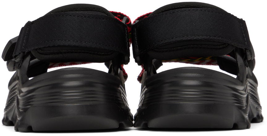 Lanvin Black Suicoke Edition Curb Laces Sandals Lanvin