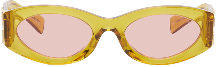 Photo: Miu Miu Eyewear Orange Glimpse Sunglasses