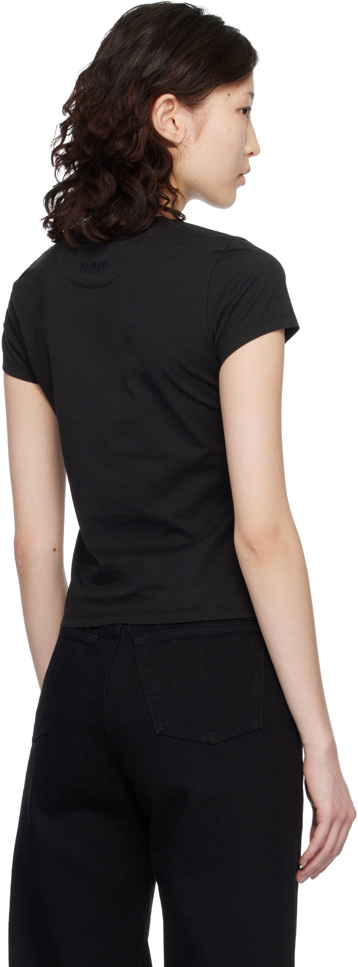 Kenzo Black Kenzo Paris 'KENZO Wild Tiger' Embroidered T-shirt