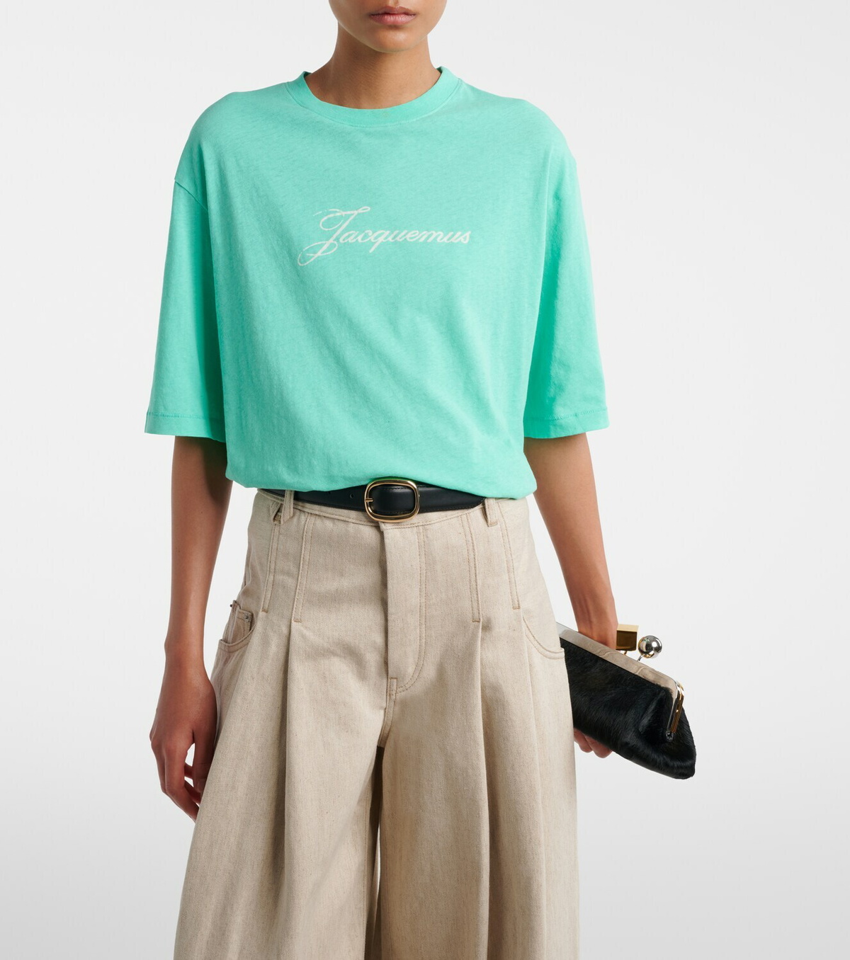 Jacquemus Logo cotton and hemp jersey T-shirt