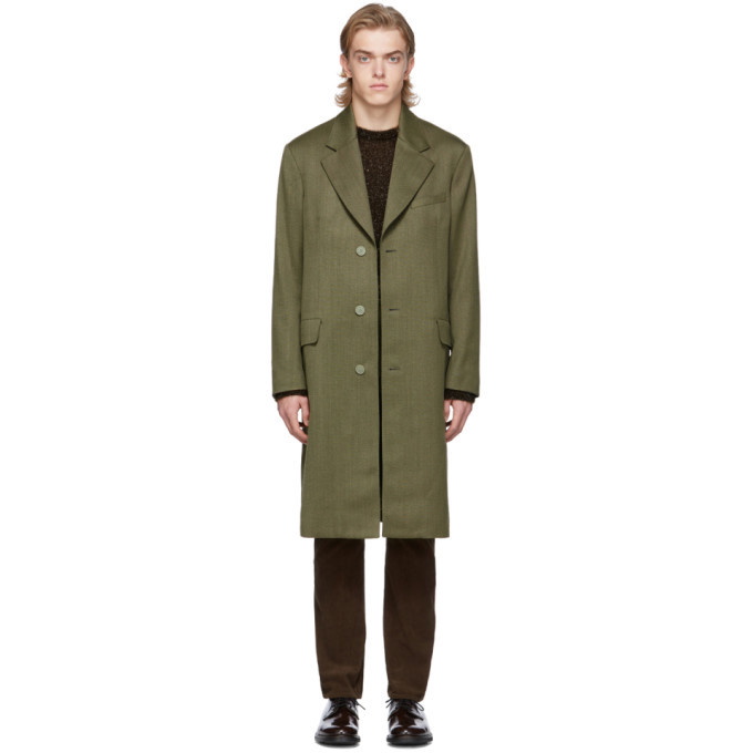 Our Legacy Khaki Wool Dolphin Coat Our Legacy