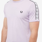 Fred Perry Authentic Men's Taped Ringer T-Shirt in Lilac Soul