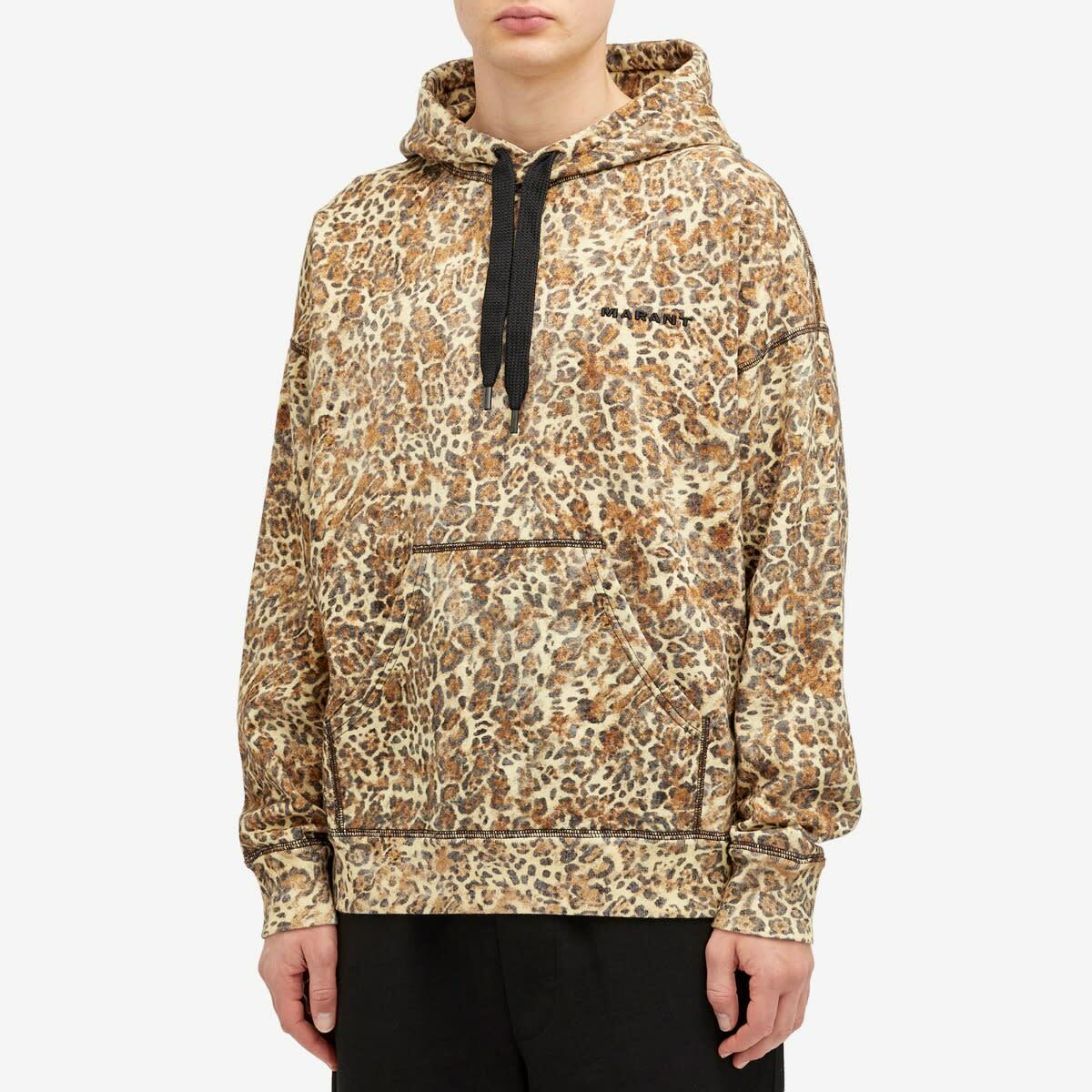 Isabel Marant Men's Print Hoodie in Leopard