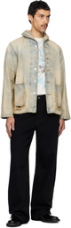 Kenzo Blue Kenzo Paris Shawl Chore Denim Jacket