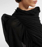 Rick Owens Draped cotton jersey top