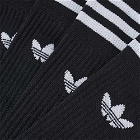 Adidas Men's Solid Crew Sock - 3 Pack in Black