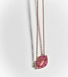 Roxanne First Scarlett Kiss 14kt rose gold necklace with pink sapphires
