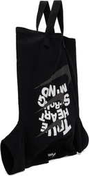 Black Comme des Garçons Black Nike Edition Cotton Jersey Print Tote