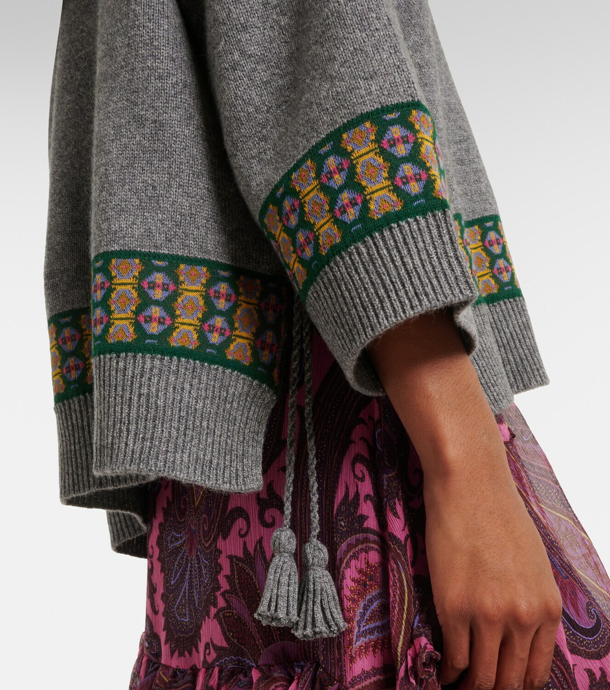 Etro Wool, cashmere, and cotton-blend sweater