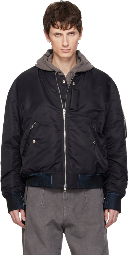 Photo: WOOYOUNGMI Black Back Logo MA-1 Bomber Jacket