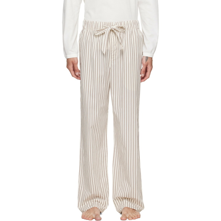 Photo: Tekla Brown & Off-White Poplin Pyjama Pants