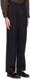 LEMAIRE Black Pleated Trousers