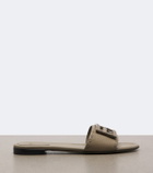 Fendi Tube FF leather slides