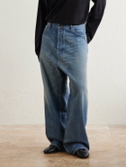 Balenciaga - Wide-Leg Distressed Jeans - Blue