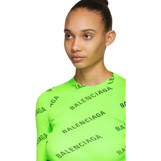 Balenciaga neon shop green sweater